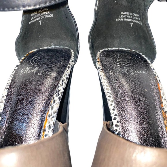 Elliott Lucca Bellina Snake-Print Braided Leather Pumps in Mineral Exotic sz 7 - Picture 11 of 13